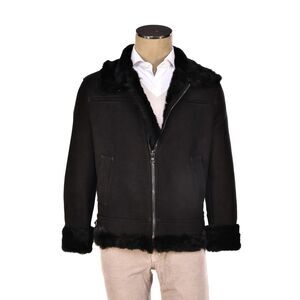Hettabretz Suede Belted Shearling Overcoat